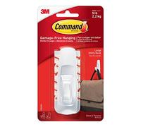 Command Large Utility Hook, White, 1-Hook, 2-Strips (17003ES) by Command