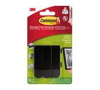 Command Medium Picture Hanging Strips-Black 4 Sets/Pkg
