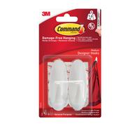 Command Medium Designer Hook 17081 White 2 Hooks 4 Medium Strips