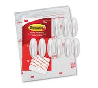 Command Medium Designer Hooks, 9 Hooks, 12 Strips, Organize & Decorate Damage-Free