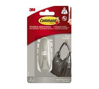 Command Medium Designer Metal Look Hook 17081BN Brushed Nickel 17081BNFGN