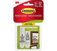 Command Medium Picture Hanging Strips (12-Pack), Damage-Free, No Sticky Residue or Nail Holes