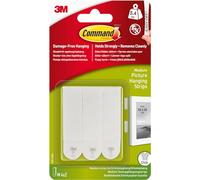 Command Medium Picture Hanging Strips-White 4 Sets/Pkg