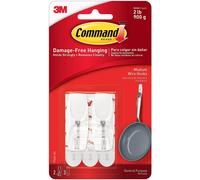 Command 17065-ES Wire Toggle Hook - Medium, White