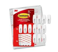 Command Medium Wire Hooks Removable, 13-Pack (White) / 3-Pack