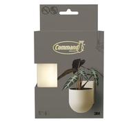 Command Metal Wall Planter, Light Beige, 1 Planter and 6 Strips | Damage-Free Wall Planter for Small Plants and Greenery, No Tools, Holds on Smooth Indoor Surfaces, Removes Cleanly