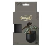 Command Metal Wall Planter, Matte Black, 1 Planter and 6 Strips | Damage-Free Wall Planter for Small Plants and Greenery, No Tools, Holds on Smooth Indoor Surfaces, Removes Cleanly