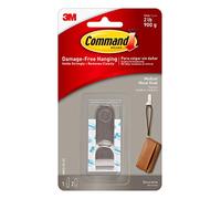 Command MR12-SS-ES Medium Modern Metal Hook with 1 Hook/2 Strips, Stainless Steel
