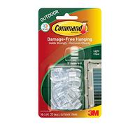 Command Outdoor Light Clips, Clear, 10-Clips