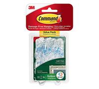 Command Outdoor Light Clips, Clear, 40-Clips