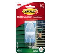 Command Outdoor Window Hook, Large, Clear, 1-Hook (17093CLR-AWES)