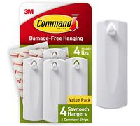 Command PH040-4NA Sawtooth Frame Hanger, 4 lb Capacity, Indoor Use, 4