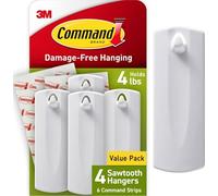 Command PH040-4NA Sawtooth Frame Hanger, 4 lb Capacity, Indoor Use, 4