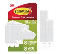 Command PH209-16NA Hanging Strips, White, Medium & Large | White Picture Hanging Strips, Damage-Free Wall Hangers for Frames, No Tools Required, Ideal for Decorating Apartments, Dorms