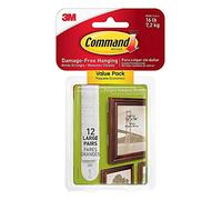 Command Picture 3OA4 & Frame Hanging Strips Value Pack SWQM, 24-Pairs Large, White