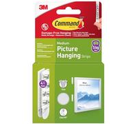 Command Picture and Frame Hanging Strips, Medium - 4 Pairs (8 Strips) - White, Adhesive Strips - Damage Free Hanging - for Pictures, Frames, Mirrors, Wall décor and Signs