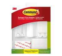 Command Picture Hanging Kit, Assorted Adhesive Strips and Hangers - For a variety of Framed Pictures and Posters - Damage Free