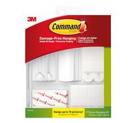 Command Picture Hanging Kit, Assorted Adhesive Strips and Hangers - For a variety of Framed Pictures and Posters - Damage Free