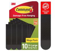 Command Picture Hanging Strips, Black, X-Large, 10 Pairs (20 Strips) - Adhesive Strips - for Pictures, Frames, Mirrors, Wall Decor - Damage Free Hanging