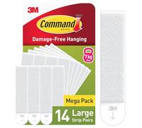 Command Picture Hanging Strips, Large, Value Pack - 14 Pairs (28 Strips) - for Pictures, Frames, Mirrors, Wall décor - Damage Free Hanging