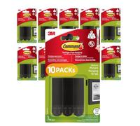 Command Picture Hanging Strips, Medium, 10 Packs of 3 Pairs (60 Strips) Black - for Pictures, Frames, Mirrors & Wall Décor - Damage-Free Hanging