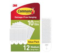 Command 17204-12ES 07248000796 CMND PIC HANG STRIP VP 12 Pairs White Picture