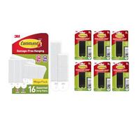Command Picture Hanging Strips Value Pack, 8 Pairs Medium (16 Strips), 8 Pairs Large (16 Strips) and 24 Pairs Large Black (48 Strips), Damage Free Hanging