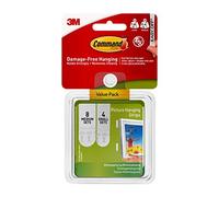 Command Picture Hanging Strips, Value Pack, White - 4 Pairs of Small (8 Strips), 8 Pairs of Medium (16 Strips) - for Pictures, Frames, Mirrors, Wall Decor - Damage Free Hanging
