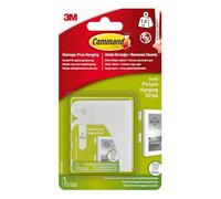 Command Picture Hanging Strips, White, Small - 12 Pairs (24 Strips) Adhesive Strips - For Pictures, Frames, Mirrors, Wall Decor - Damage Free Hanging