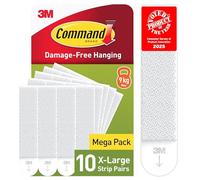 Command Picture Hanging Strips, White, X-Large, 10 Pairs (20 Strips) - For Pictures, Frames, Mirrors, Wall Decor - Damage Free Hanging
