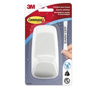 Command Plastic Hook W17088Q L Waterproof up to 3.4 kg Load, Oval, 1 Hook and 2 Strips, White