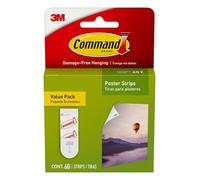 Command Poster Hanging Strips Value Pack, Small, White, 60-Strips (17024-60ES)