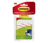 Command Poster Hanging Strips Value Pack, Small, White, 60-Strips (17024-60ES)