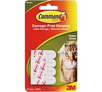 Command? Poster Mounting Strip 0.45 kg Holding Capacity White Pack of 12
