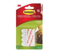 Command Poster Strips, Pack of 12 Adhesive Strips, White - Damage Free Hanging