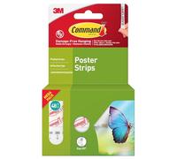 Command Poster Strips, Value Pack - 48 Adhesive Strips, White - Ideal for Hanging Posters, Schedules, Calendars or Pictures without Frames - Damage Free Hanging