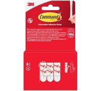 Command Removable Adhesive Strips, Pack of 8 Small Adhesive Strips, White - Damage Free Hanging - No Tools Required