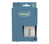 Command Small Bath Robe Hook, Chrome, 1 Hook and 6 Strips | Damage-Free Bathroom Hanging for Robes and Towels, Water-Resistant Strips, Holds 900 g, No Tools