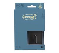 Command Small Bath Robe Hook, Matte Black, 1 Hook and 6 Strips | Damage-Free Bathroom Hanging for Robes and Towels, Water-Resistant Strips, Holds 900 g, No Tools