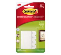 Command Small Picture Hanging Strips, 4 pairs - white