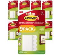 Command Small Picture Hanging Strips - 9 Packs of 4 Pairs (72 Strips) - for Pictures, Frames, Mirrors, Wall Decor - Damage Free Hanging