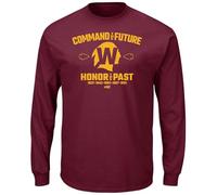 Command The Future T-Shirt for Washington Football Fans (SM-5XL), Maroon Long Sleeve, L