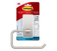 Command Toilet Paper Holder Satin Nickel with Water Resistant Command