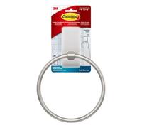 Command Towel Ring [Removable]: 1 Ring (Satin Nickel)