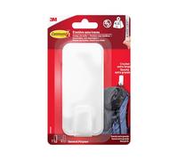 Command Utility Hook 17010FESIP, White, X-Large for Heavyweight < 4.5 kg, 1 Hook + 2 Strips