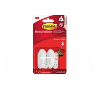 Command White Designer Hooks Multi Colour (Small, Pack Of 2)