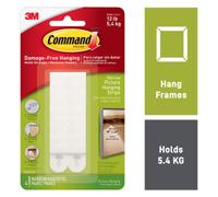 Command White Narrow Picture Hanging Strips - Pack of 4