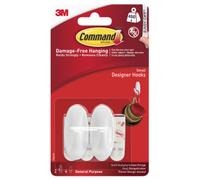 Command Hook Strips White 25 mm (W) x 0.022 m (L) Plastic 17082 Pack of 2