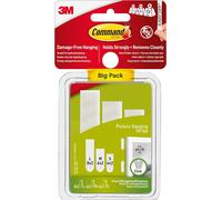 Command White Small, Medium, Large Picture Hanging Strips Big Pack 17211BP 3M CLAW White One Size