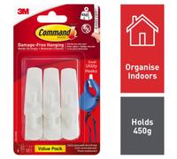 Command Hook Value Pack White Small 6 Pk 17002-VP-6PK Pack Of 4